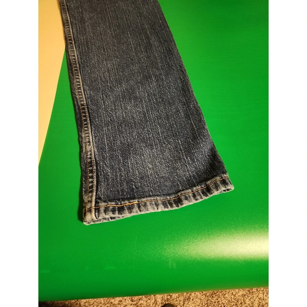 Levi's 505 Regular Fit Jeans Mens 34x34 Dark Wash Blue Straight Leg Denim